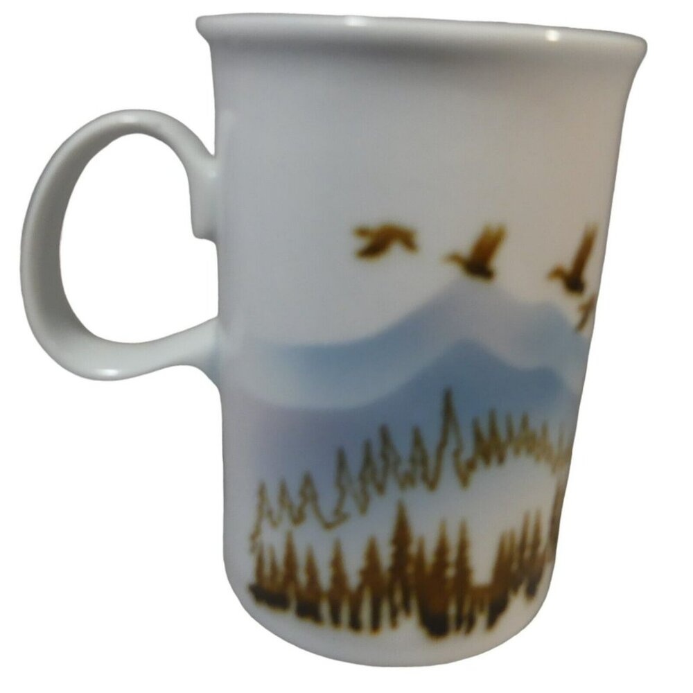 Dunoon Ceramics  Wildlife Coffee Mug Tea Cup Made in Scotland Sheep Geese Hills